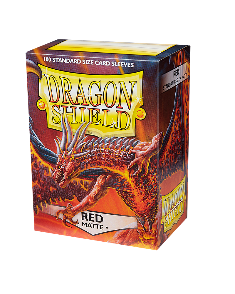 Dragon Shield Sleeve Matte Standard Size 100pcs - Red Matte-Dragon Shield-Ace Cards &amp; Collectibles