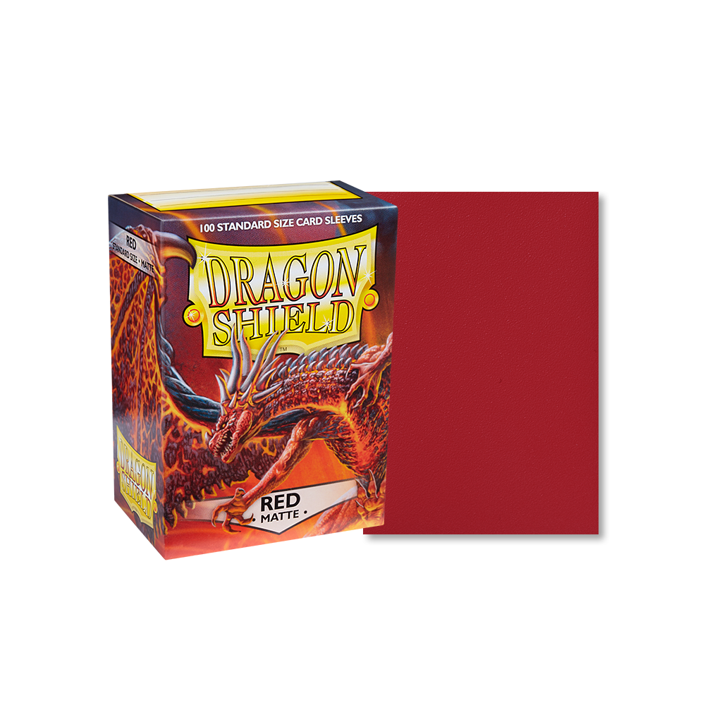 Dragon Shield Sleeve Matte Standard Size 100pcs - Red Matte-Dragon Shield-Ace Cards & Collectibles