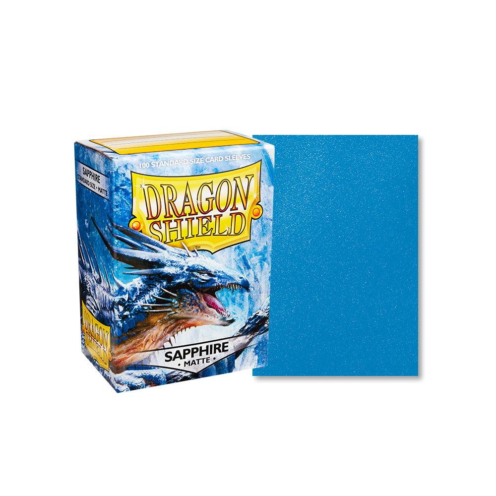 Dragon Shield Sleeve Matte Standard Size 100pcs - Sapphire Matte-Dragon Shield-Ace Cards &amp; Collectibles