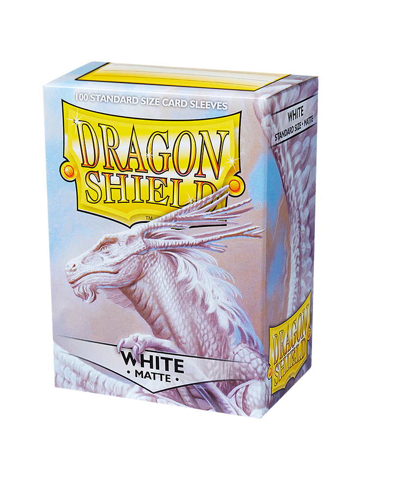 Dragon Shield Sleeve Matte Standard Size 100pcs - White Matte-Dragon Shield-Ace Cards &amp; Collectibles