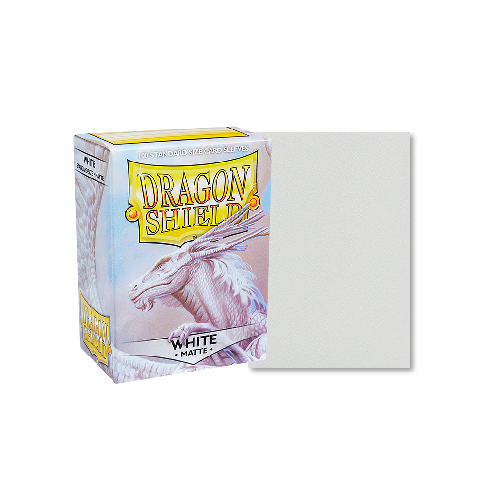 Dragon Shield Sleeve Matte Standard Size 100pcs - White Matte-Dragon Shield-Ace Cards & Collectibles