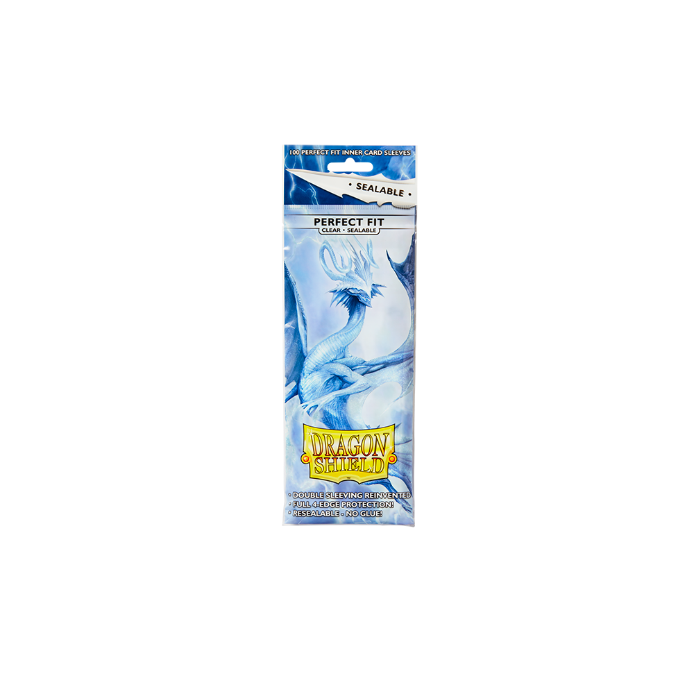 Dragon Shield Sleeve Perfect Fit 100pcs (Standard & Japanese Size)-Sealable (Clear)-Dragon Shield-Ace Cards & Collectibles