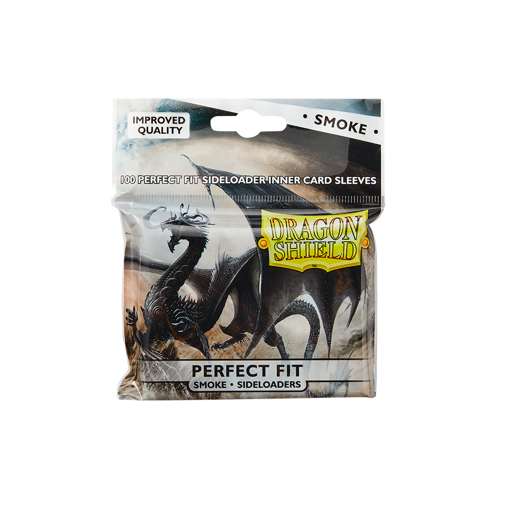 Dragon Shield Sleeve Perfect Fit 100pcs (Standard & Japanese Size)-Sideloader (Smoke)-Dragon Shield-Ace Cards & Collectibles
