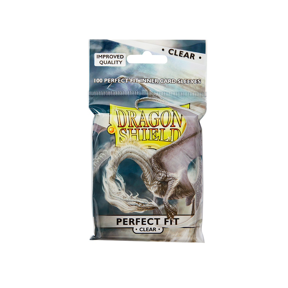 Dragon Shield Sleeve Perfect Fit 100pcs (Standard & Japanese Size)-Toploader (Clear)-Dragon Shield-Ace Cards & Collectibles