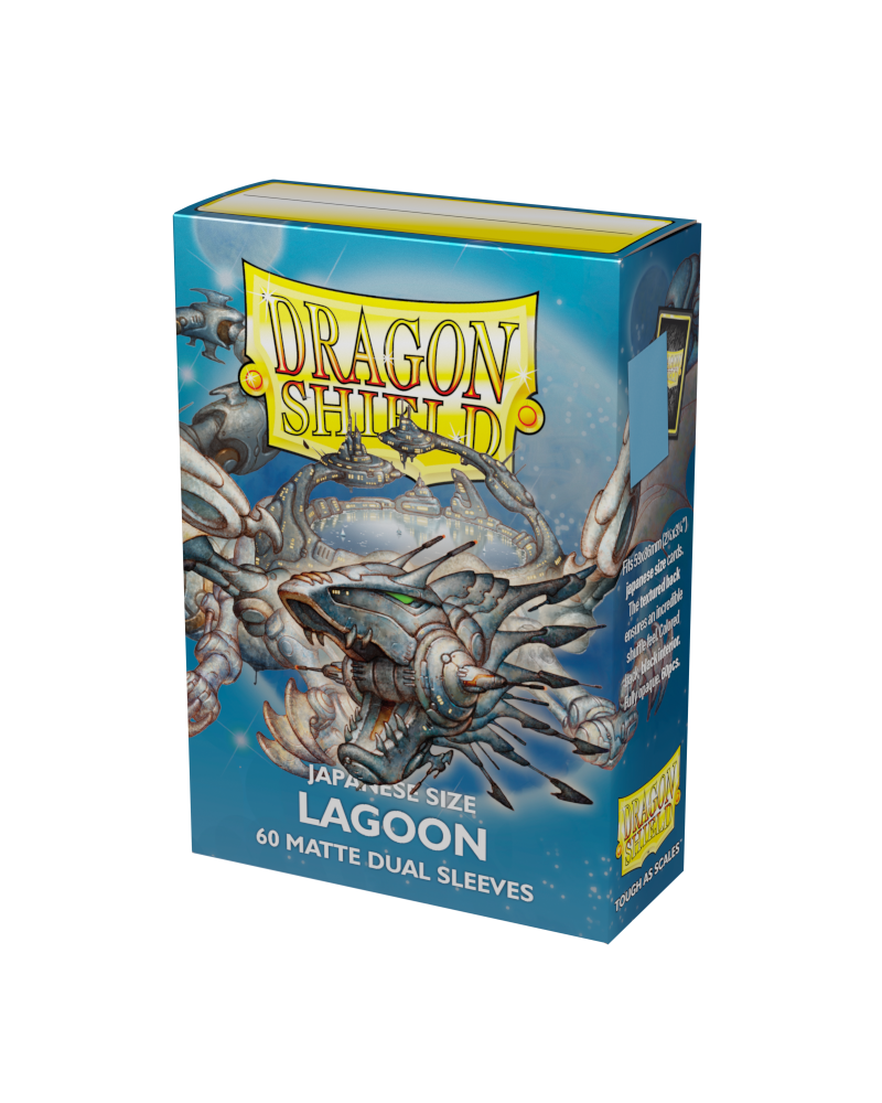 Dragon Shield Sleeve Small Size 60 pcs Matte Dual Sleeves - Lagoon (Japanese Size)-Dragon Shield-Ace Cards &amp; Collectibles