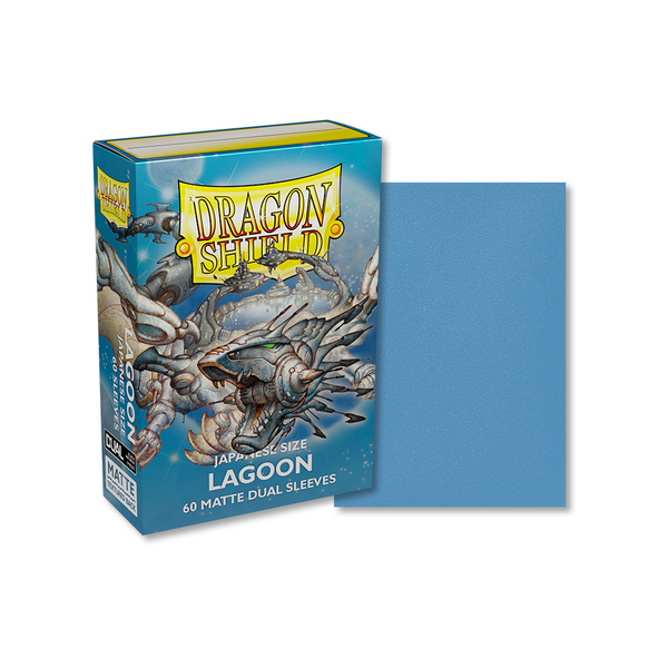 Dragon Shield Sleeve Small Size 60 pcs Matte Dual Sleeves - Lagoon (Japanese Size)-Dragon Shield-Ace Cards & Collectibles