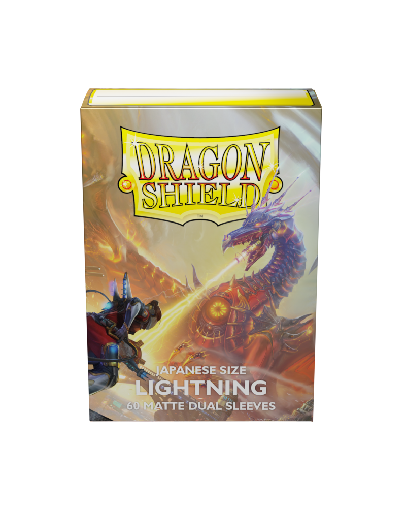 Dragon Shield Sleeve Small Size 60 pcs Matte Dual Sleeves - Lightning (Japanese Size)-Dragon Shield-Ace Cards &amp; Collectibles
