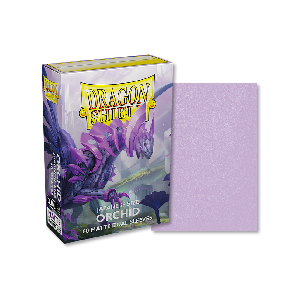 Dragon Shield Sleeve Small Size 60 pcs Matte Dual Sleeves - Orchid (Japanese Size)-Dragon Shield-Ace Cards &amp; Collectibles