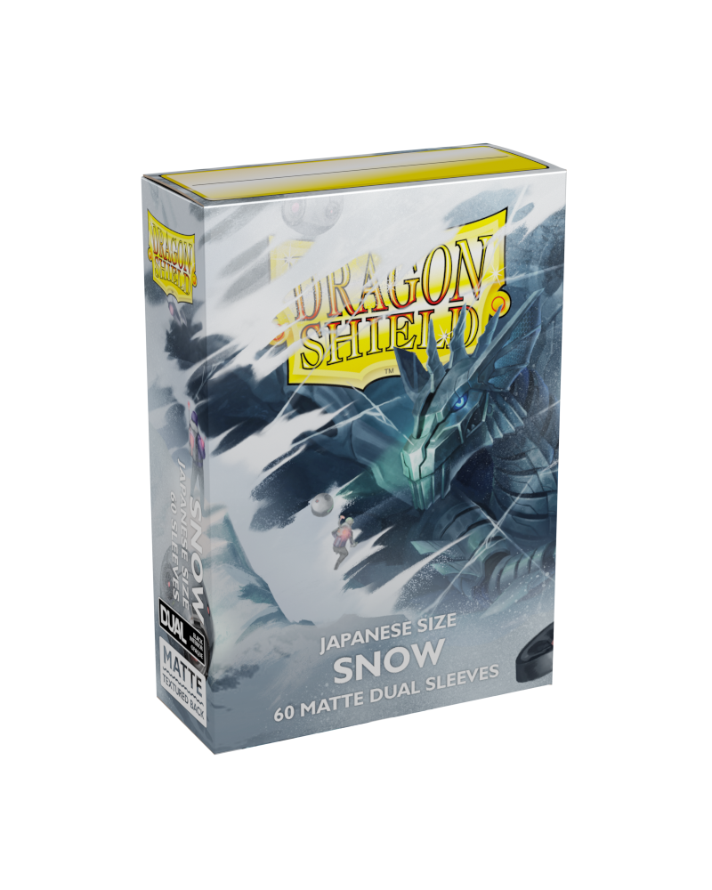 Dragon Shield Sleeve Small Size 60pcs Matte Dual Sleeves - Snow (Japanese Size)-Dragon Shield-Ace Cards &amp; Collectibles