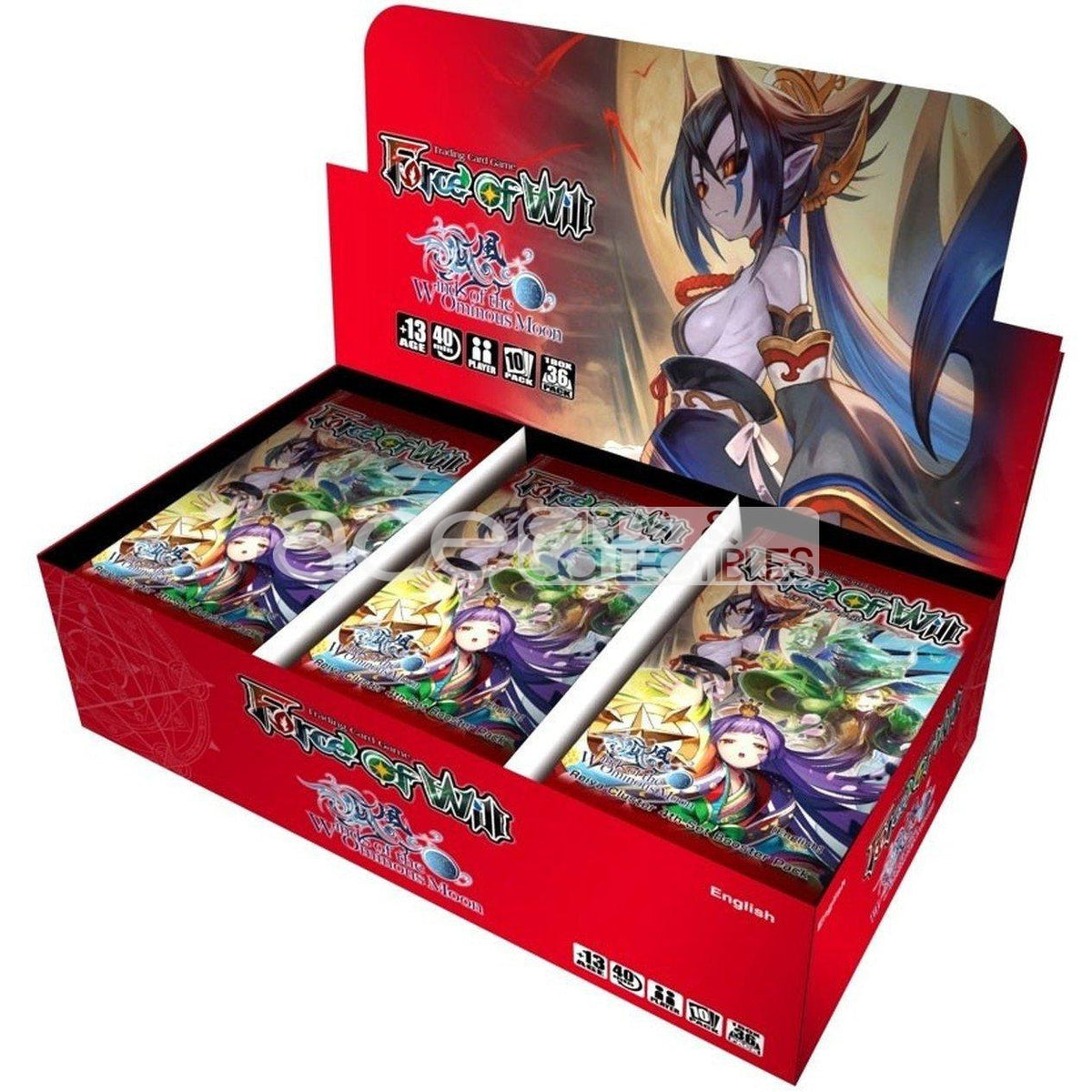 Force Of Will TCG: Reiya Cluster - Winds of the Ominous Moon-Booster Box (36packs)-Force Of Will-Ace Cards &amp; Collectibles