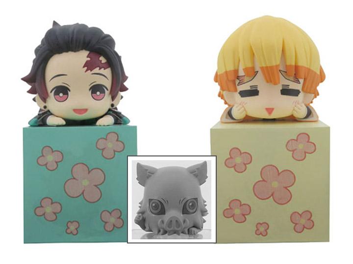 Demon Slayer: Kimetsu no Yaiba Hikkake Figure 2nd Set-Set of 3 types (Zenitsu, Tanjiro & Inosuke)-FuRyu-Ace Cards & Collectibles