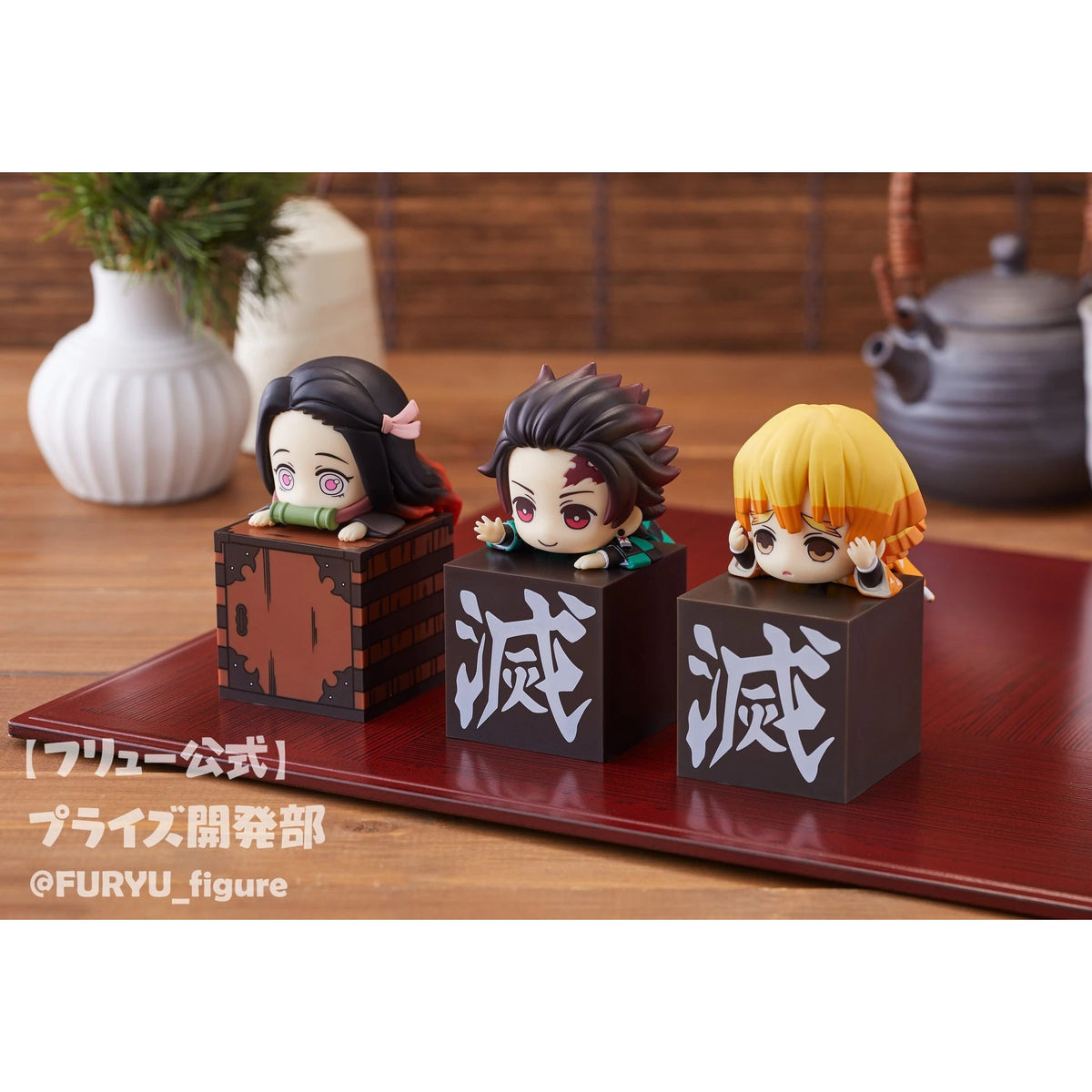 Demon Slayer: Kimetsu no Yaiba Hikkake Figure-Set of 3types (Zenitsu, Tanjiro & Nezuko)-FuRyu-Ace Cards & Collectibles