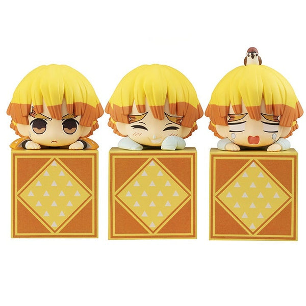 Demon Slayer: Kimetsu no Yaiba Hikkake Figure Vol. 1 "Zenitsu Agatsuma"-Complete Set of 3-FuRyu-Ace Cards & Collectibles