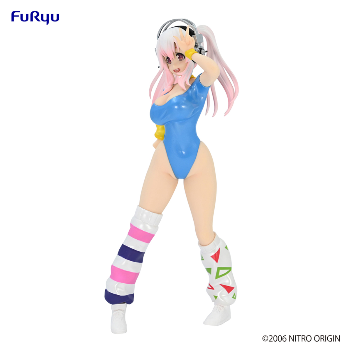 Super Sonico Concept Figure ~80's/Another Color/Blue~ (Re-run)-FuRyu-Ace Cards & Collectibles