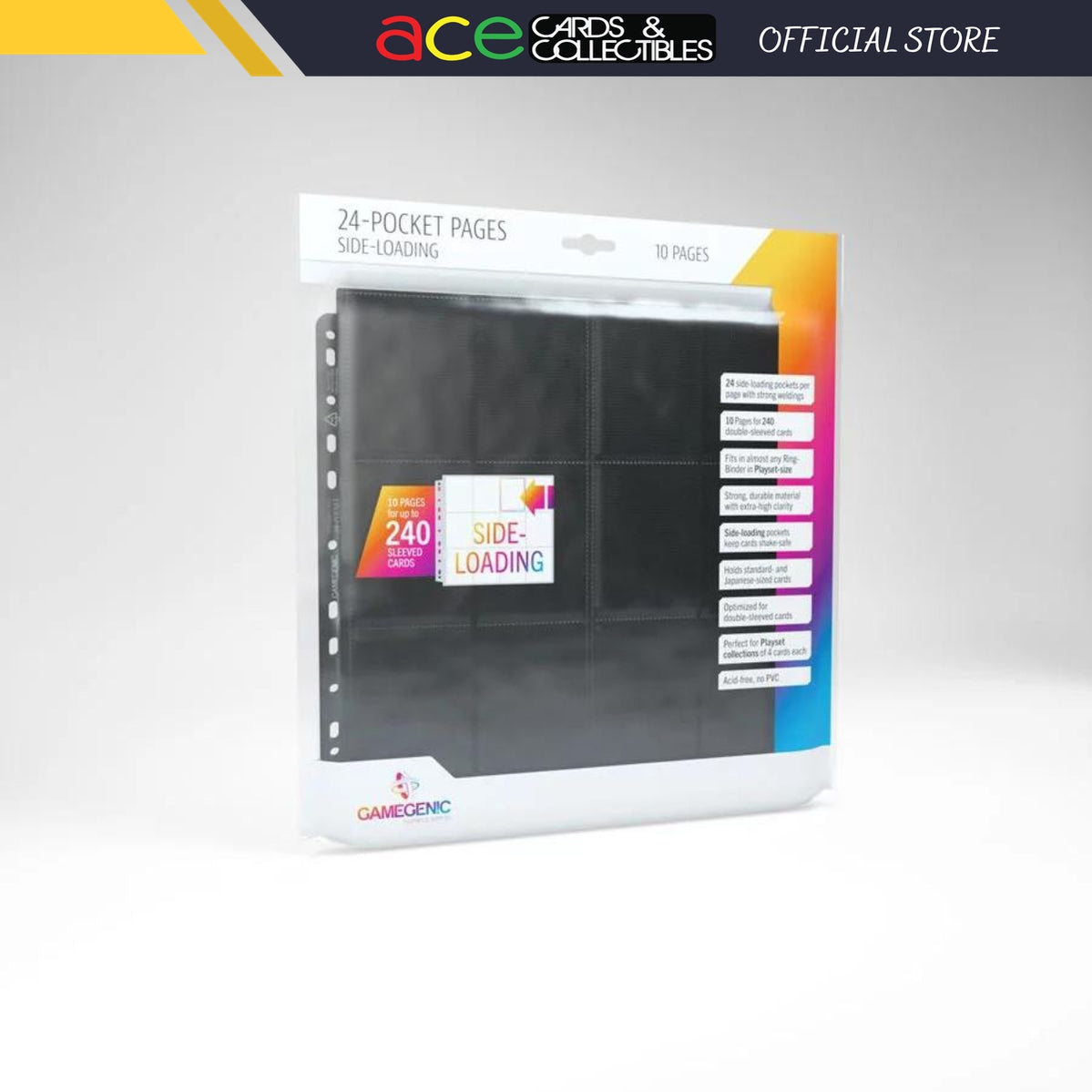 Gamegenic Card Album Page "24-Pocket Pages Side-loading (10 pages bag)"-Gamegenic-Ace Cards & Collectibles