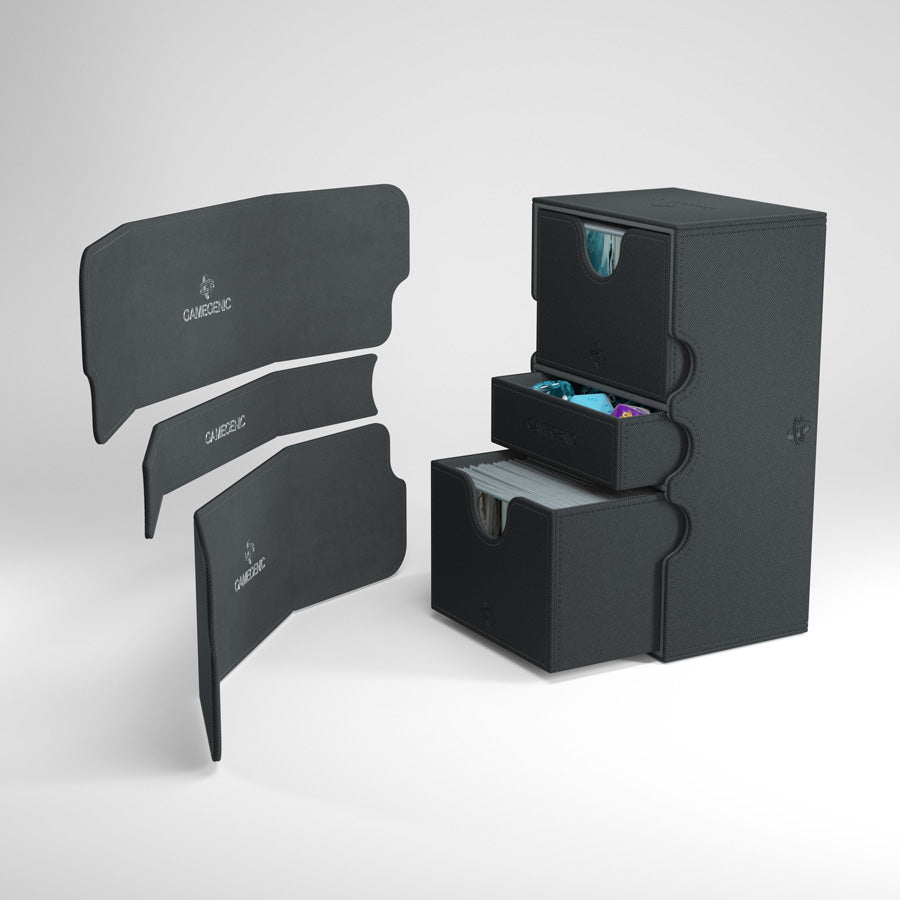 Gamegenic Deck Box "Stronghold 200+ Convertible"-Black-Gamegenic-Ace Cards & Collectibles