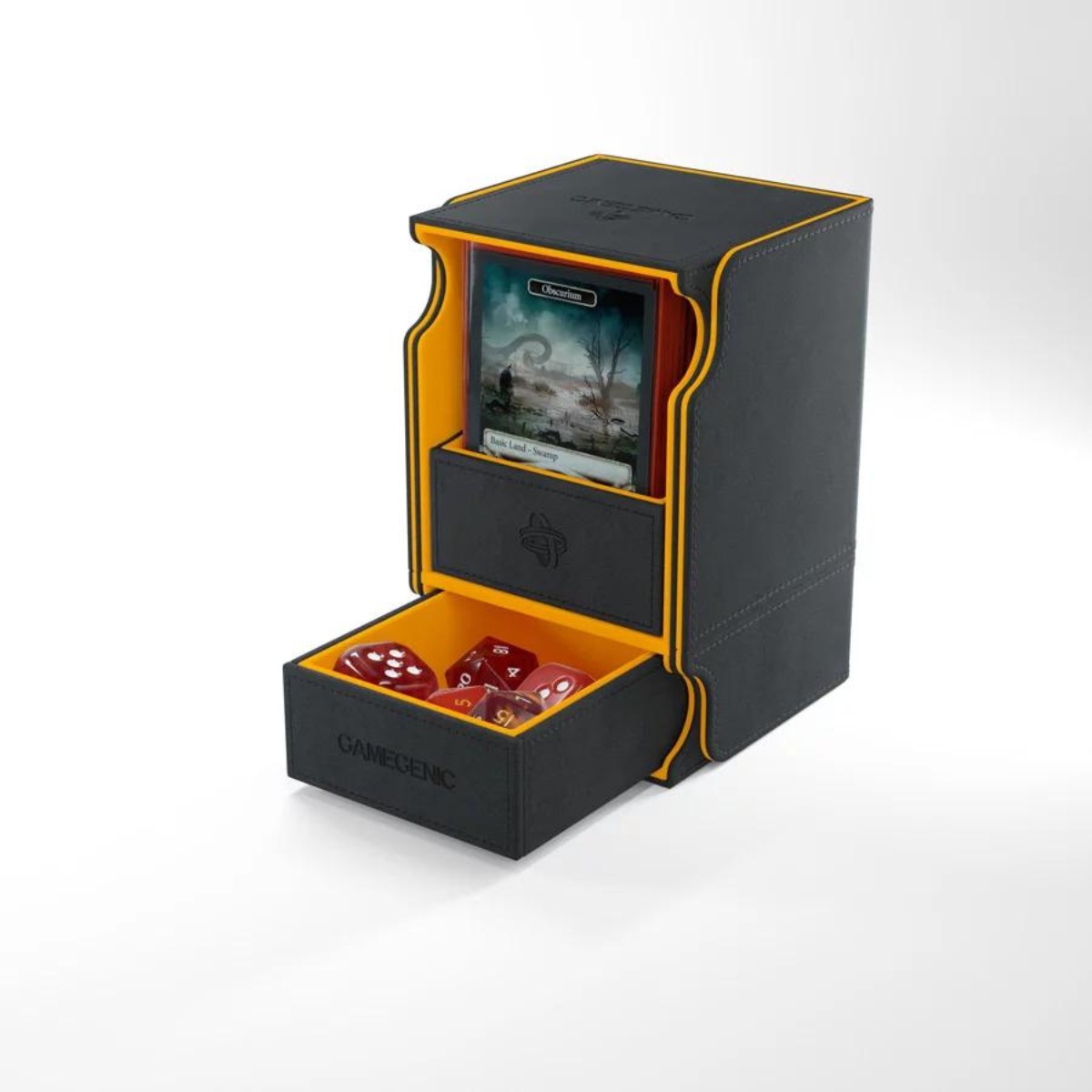 Gamegenic Deck Box &quot;Watchtower 100+ XL Convertible&quot;-Black/Orange-Gamegenic-Ace Cards &amp; Collectibles