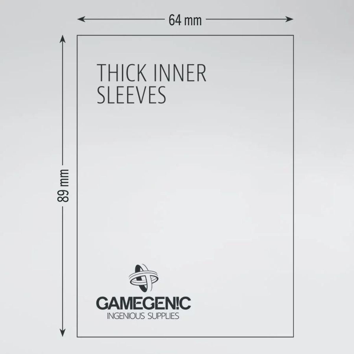 Gamegenic Sleeve Standard Size 50pcs &quot;Thick Inner Sleeve&quot;-Gamegenic-Ace Cards &amp; Collectibles