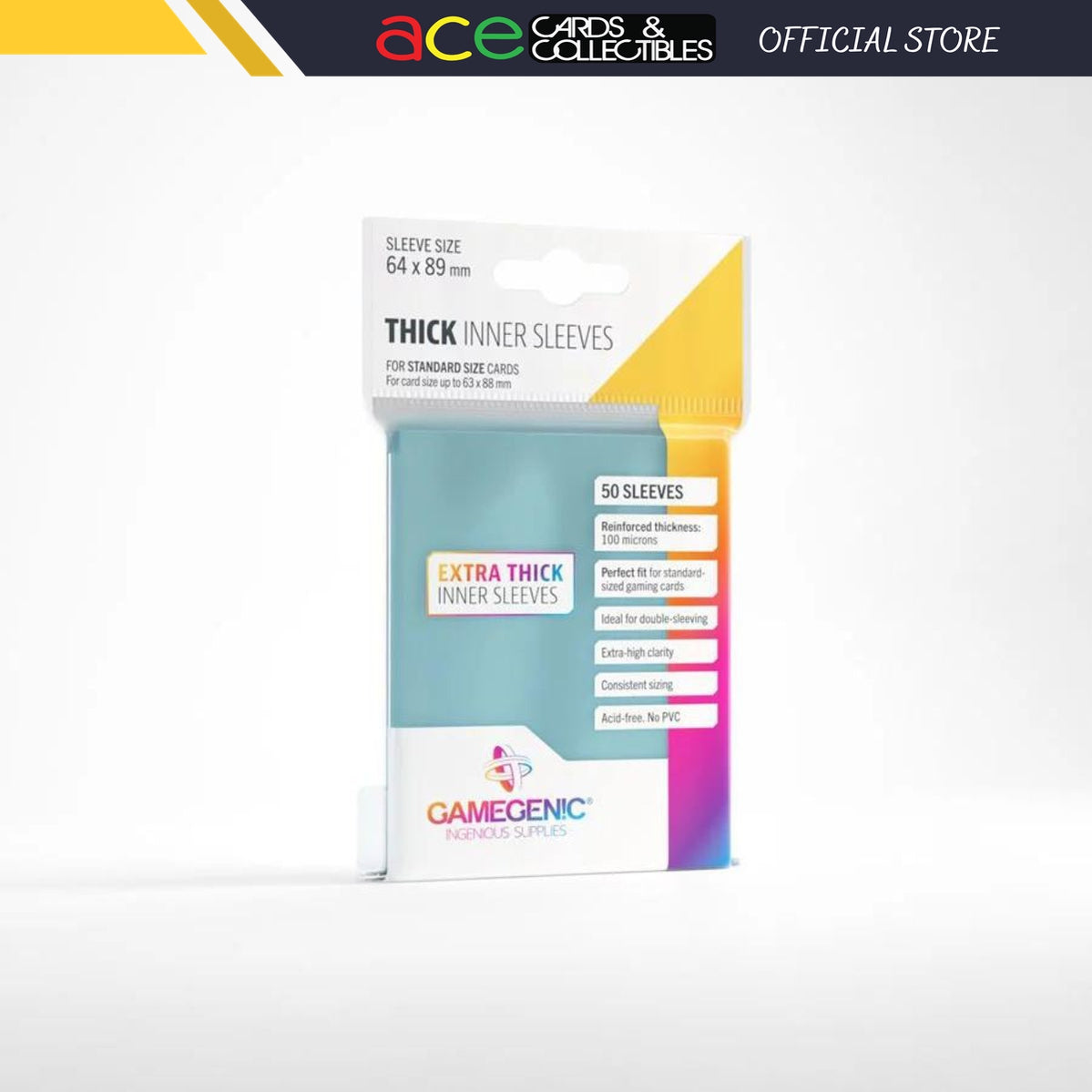Gamegenic Sleeve Standard Size 50pcs "Thick Inner Sleeve"-Gamegenic-Ace Cards & Collectibles