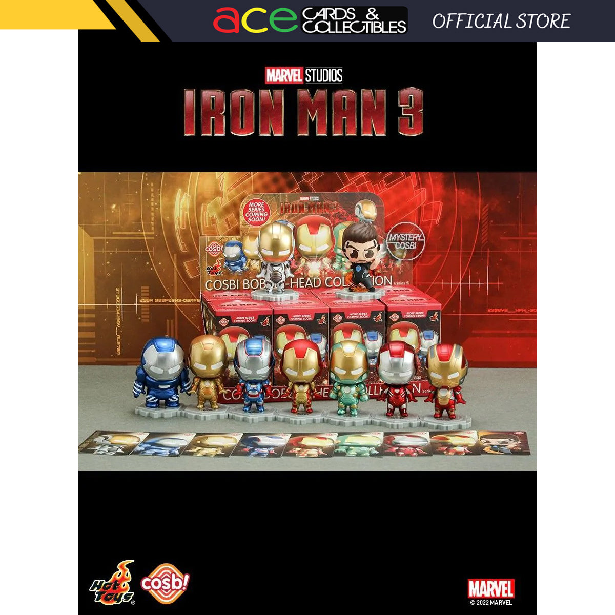 Iron Man 3: Cosbi Bobble-Head Collection Series 2 "Iron Man"-Single Box (Random)-Hot Toys-Ace Cards & Collectibles