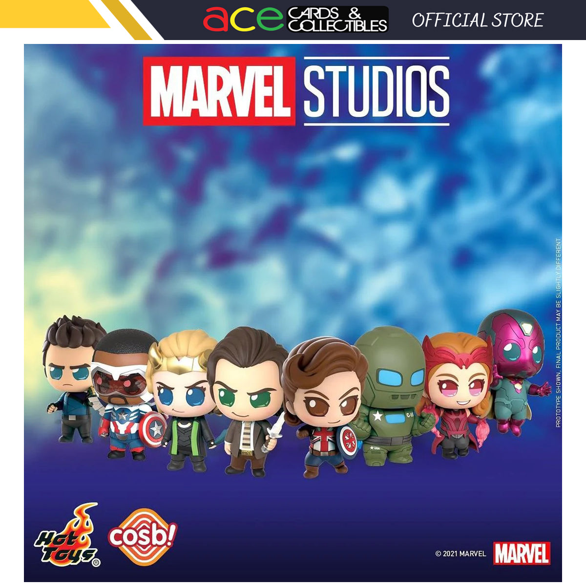 Marvel Studios: Cosbi Bobble-Head Collection "Marvel Disney +"-Single Box (Random)-Hot Toys-Ace Cards & Collectibles