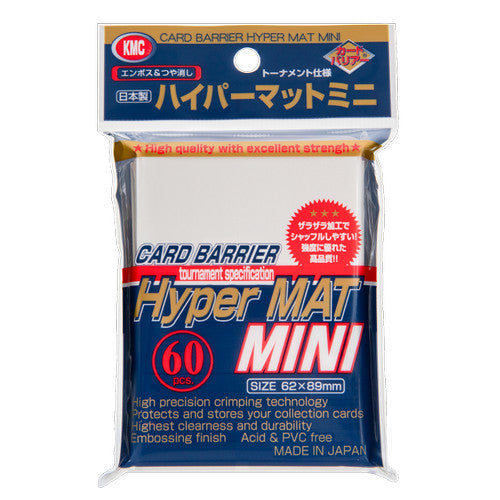 KMC Sleeve Hyper Mat Mini Size 60pcs - Clear ( Japanese Size )-KMC-Ace Cards &amp; Collectibles
