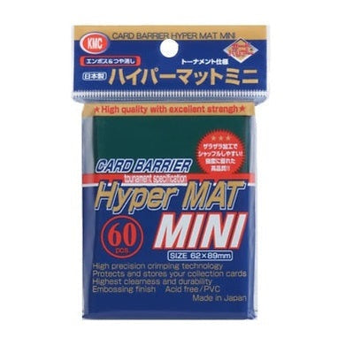 KMC Sleeve Hyper Mat Mini Size 60pcs - Green ( Japanese Size )-KMC-Ace Cards & Collectibles