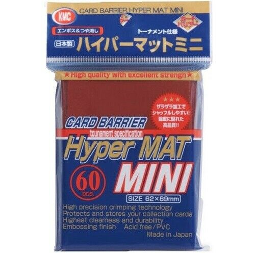 KMC Sleeve Hyper Mat Mini Size 60pcs - Red ( Japanese Size )-KMC-Ace Cards &amp; Collectibles