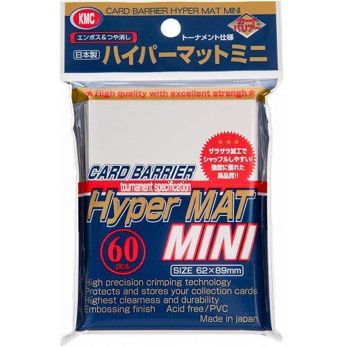 KMC Sleeve Hyper Mat Mini Size 60pcs - White ( Japanese Size )-KMC-Ace Cards &amp; Collectibles