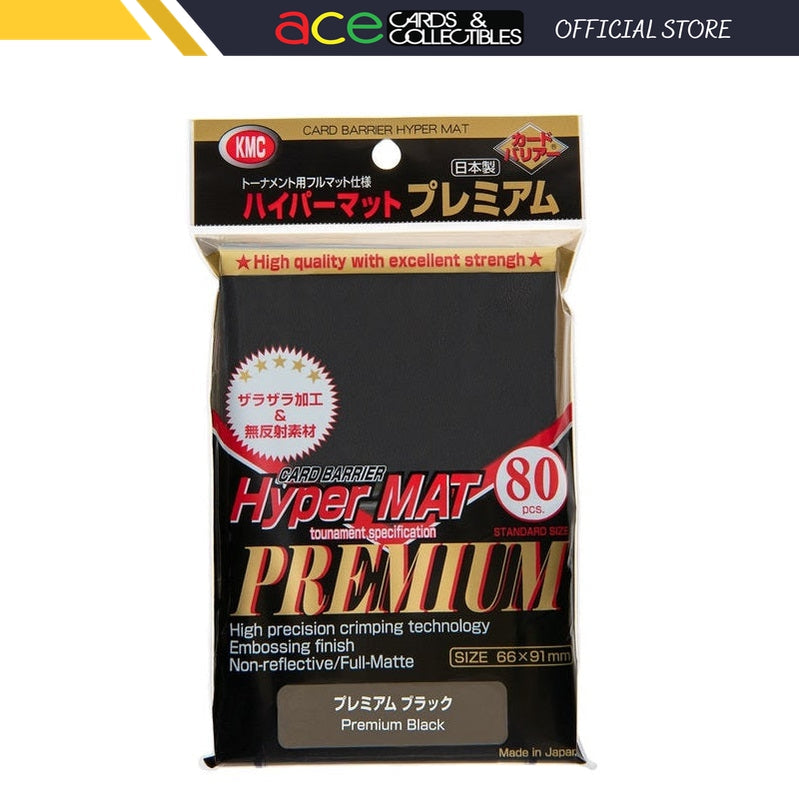 KMC Sleeve Hyper Mat &quot;Premium&quot; Standard Size 80pcs (Black)-KMC-Ace Cards &amp; Collectibles