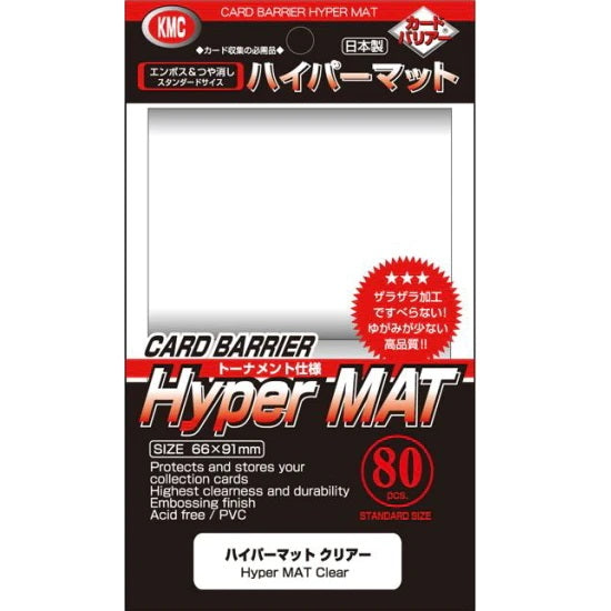 KMC Sleeve Hyper Mat Standard Size 80pcs - Clear-KMC-Ace Cards & Collectibles