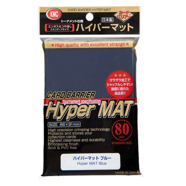 KMC Sleeve Hyper Mat Standard Size 80pcs - Color Sleeve-Mat Blue-KMC-Ace Cards &amp; Collectibles