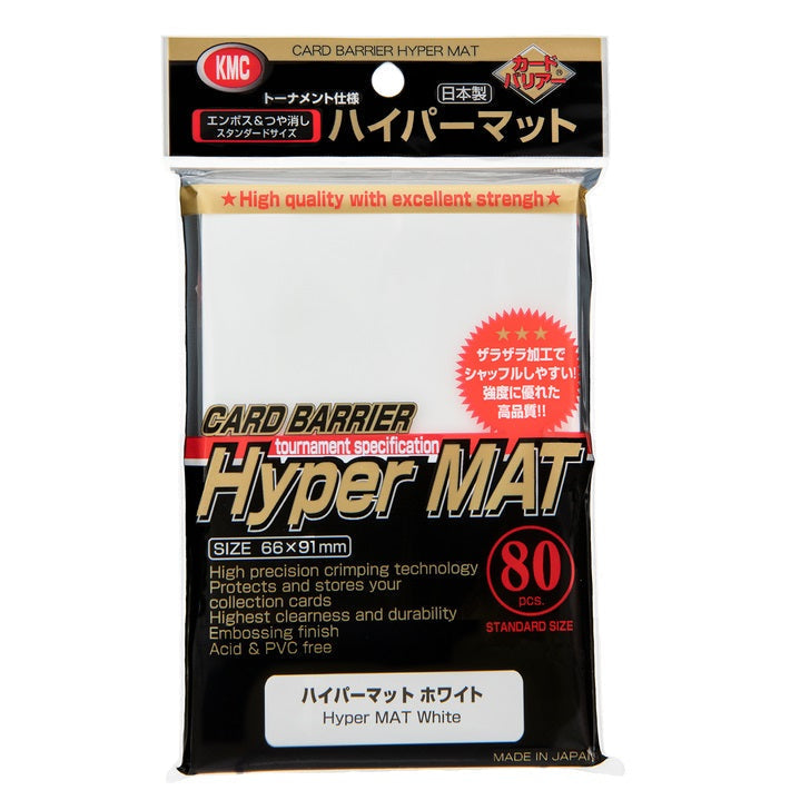 KMC Sleeve Hyper Mat Standard Size 80pcs - Color Sleeve-Mat White-KMC-Ace Cards &amp; Collectibles