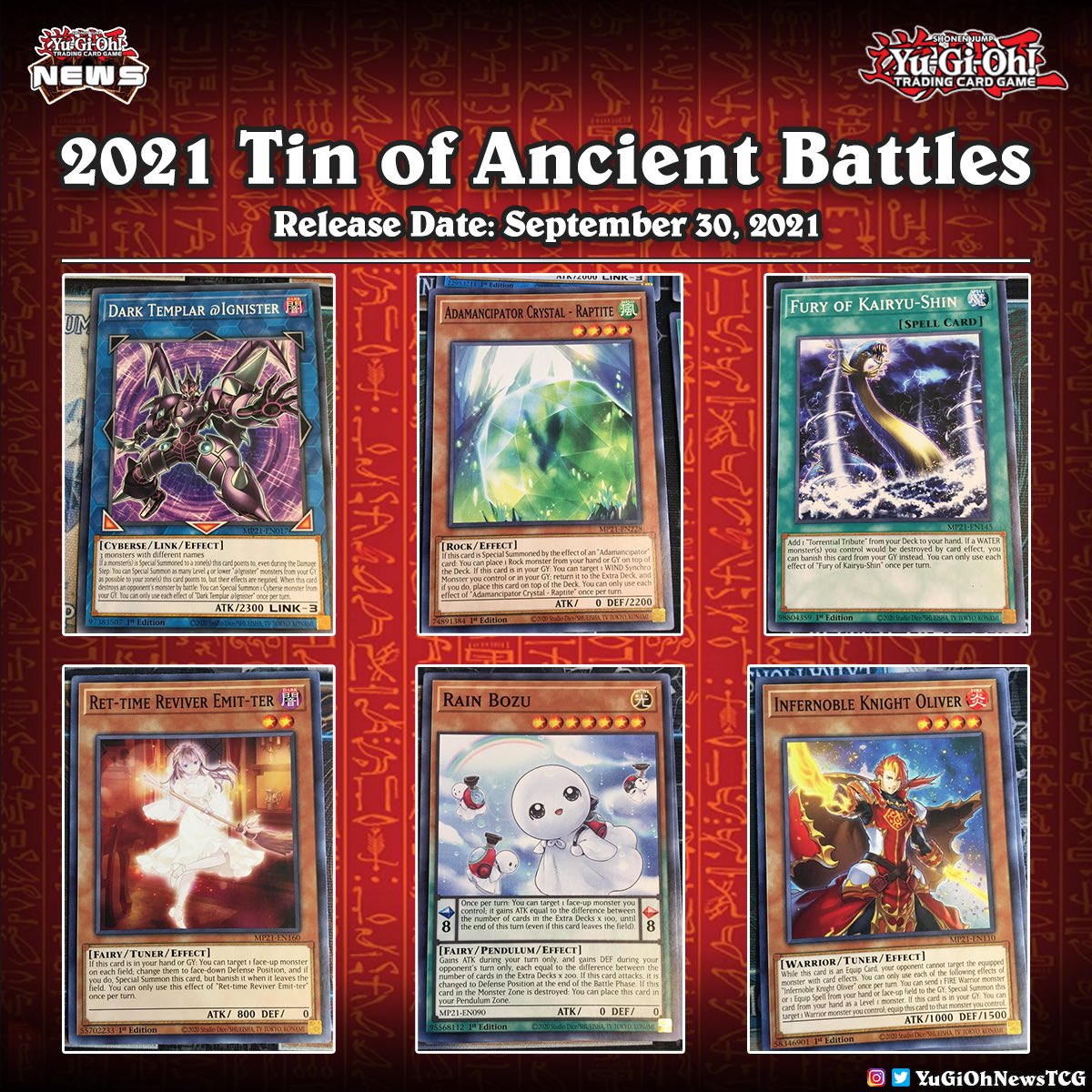 Yu-Gi-Oh TCG: 2021 Tin of Ancient Battles (English)-Konami-Ace Cards & Collectibles