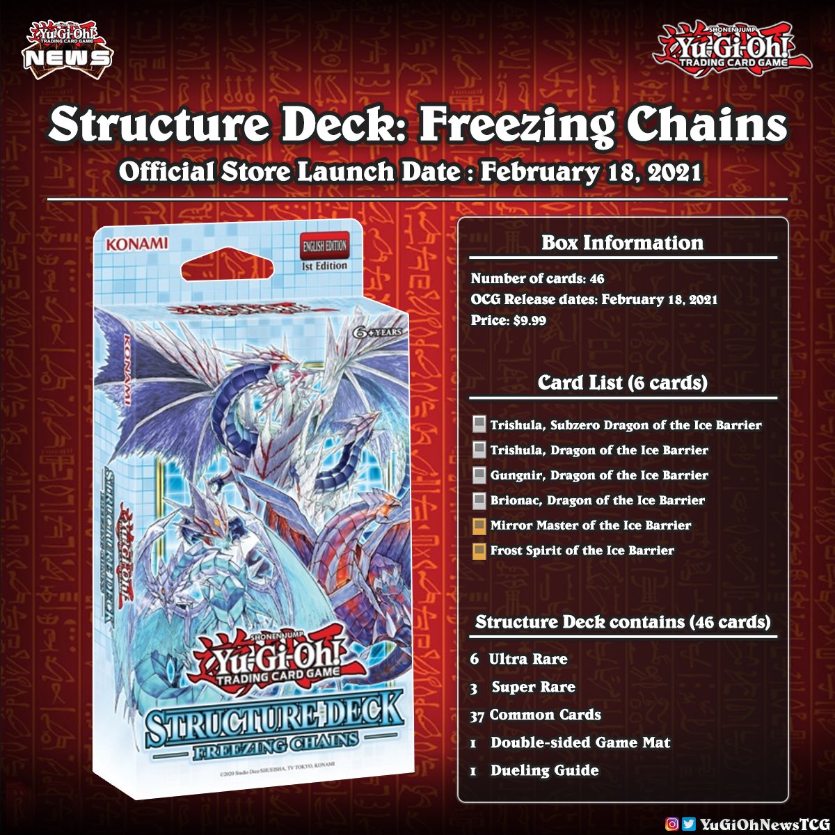 yugioh freezing chains card list Yu-Gi-Oh! Trading Cards Structure Deck, Multicolor, one Size : Toys & Games Yu-Gi-Oh TCG : Freezing Chains