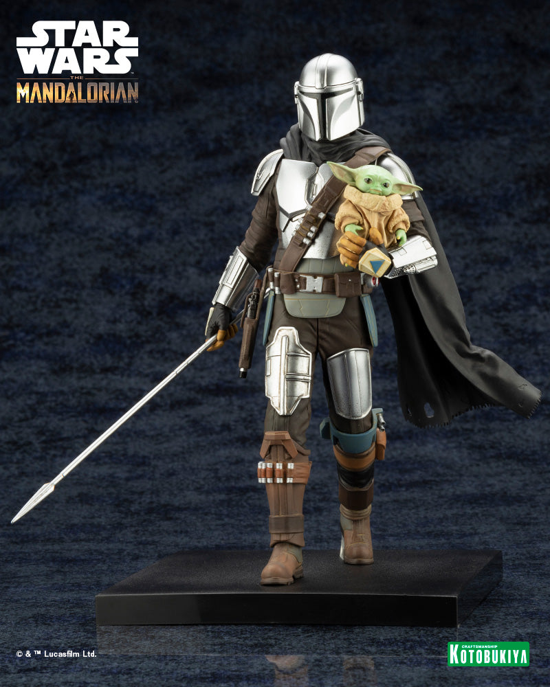 The Mandalorian ARTFX+ Mandalorian™& Grogu™ with Beskar Staff-Kotobukiya-Ace Cards & Collectibles