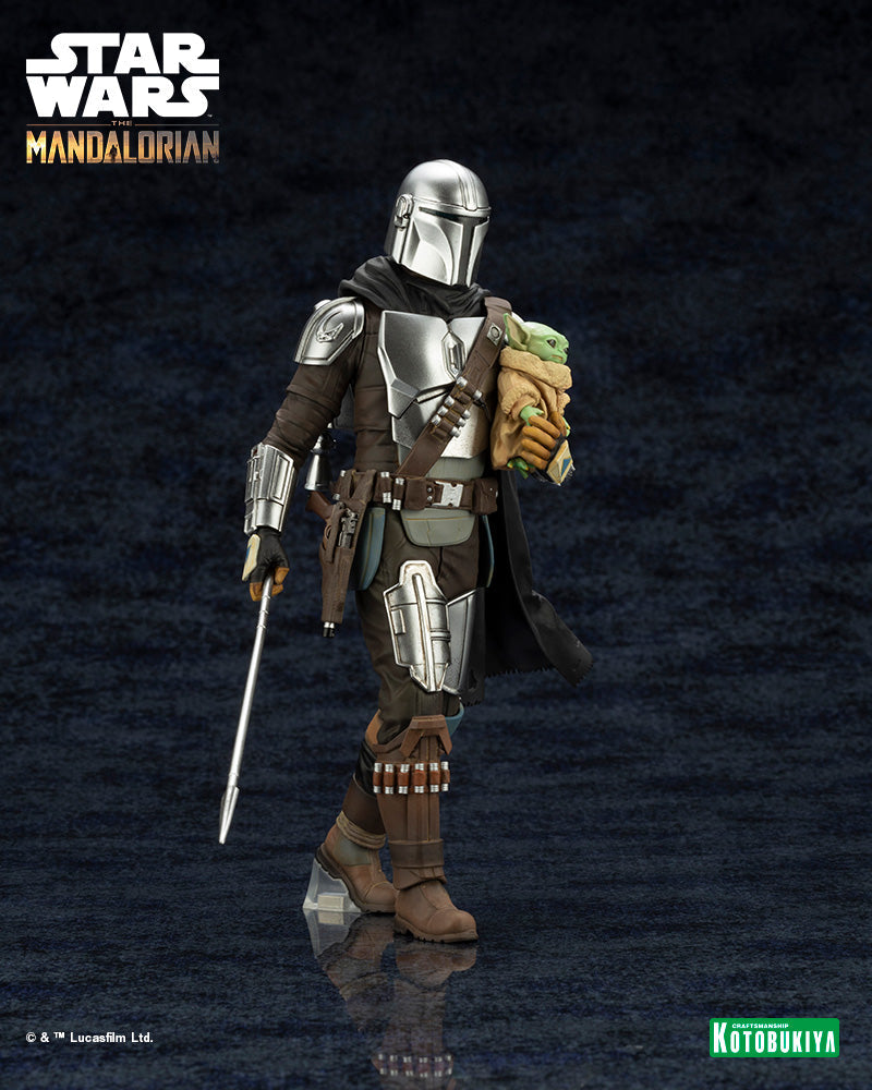 The Mandalorian ARTFX+ Mandalorian™& Grogu™ with Beskar Staff-Kotobukiya-Ace Cards & Collectibles