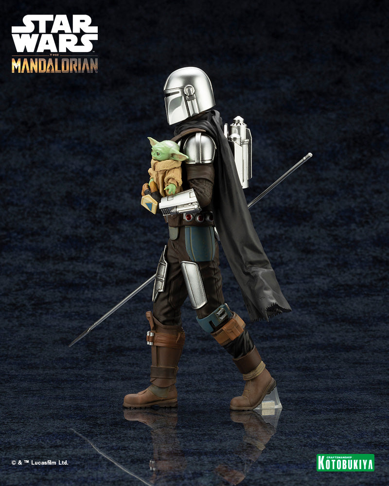 The Mandalorian ARTFX+ Mandalorian™&amp; Grogu™ with Beskar Staff-Kotobukiya-Ace Cards &amp; Collectibles
