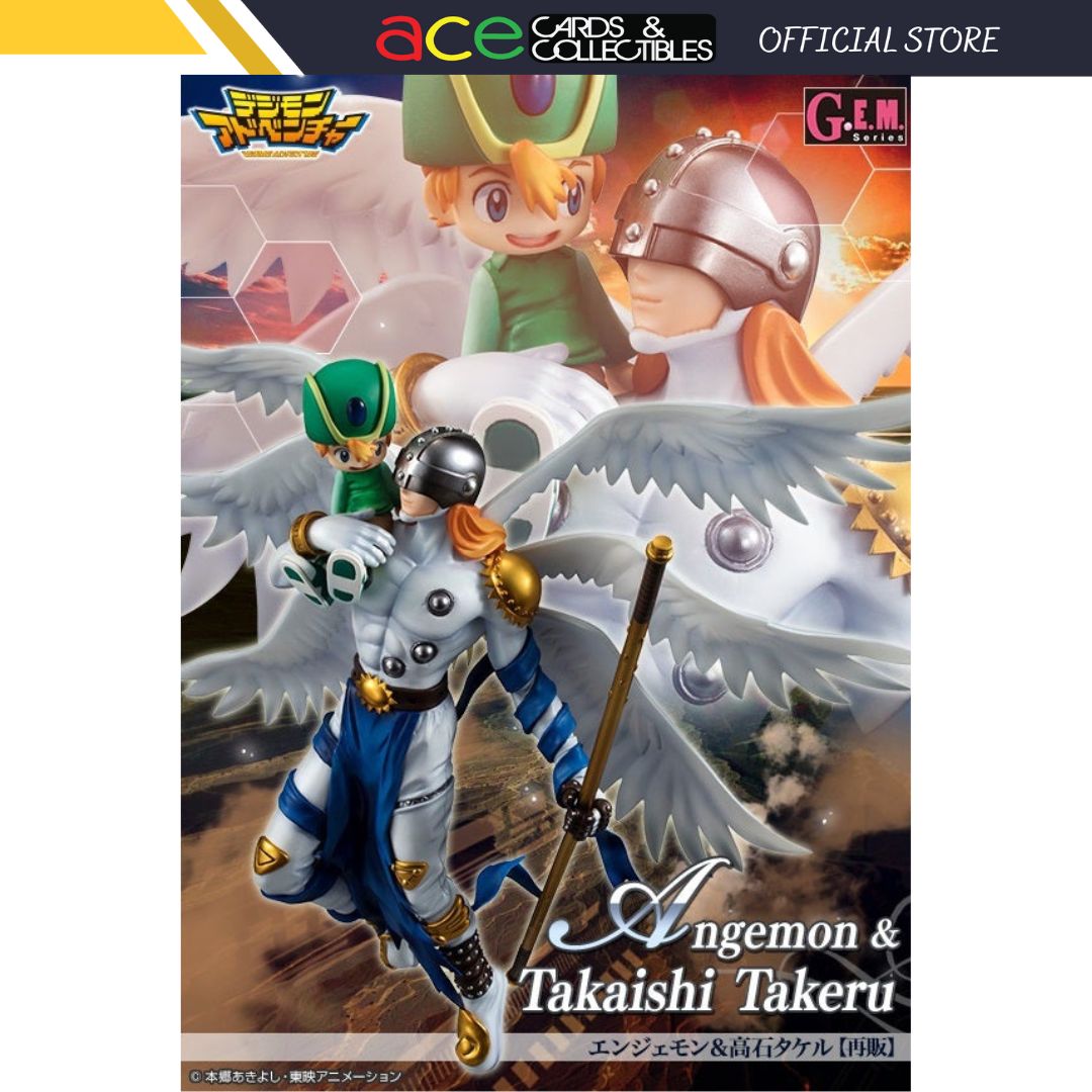 Digimon Adventure GEM Series &quot;Angemon &amp; Takeru Takaishi&quot; (Reissue)-MegaHouse-Ace Cards &amp; Collectibles