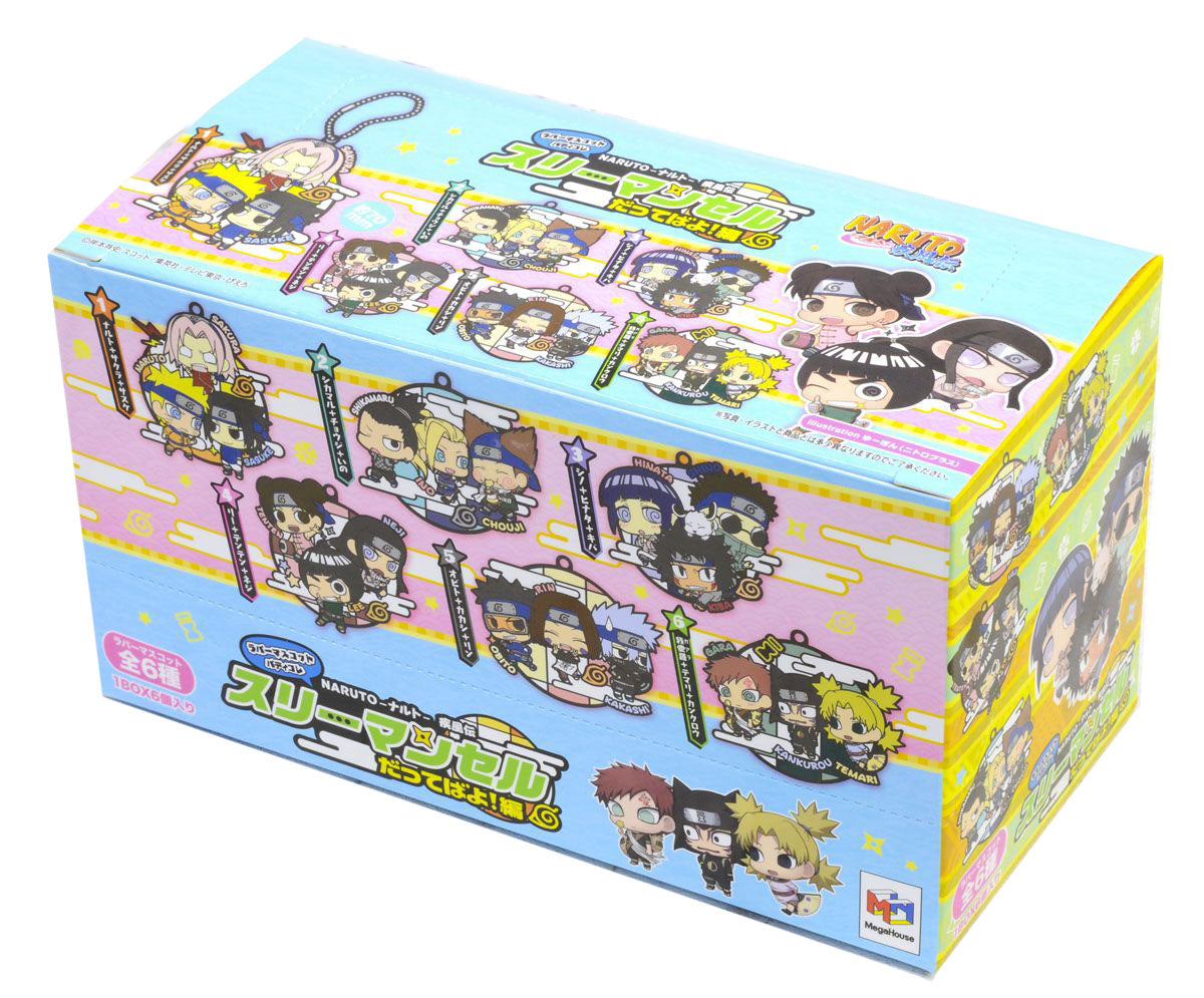 Naruto Shippuden Rubber Mascot Buddy Colle Three Man Cell! (Reissue)-Single (Random)-MegaHouse-Ace Cards & Collectibles