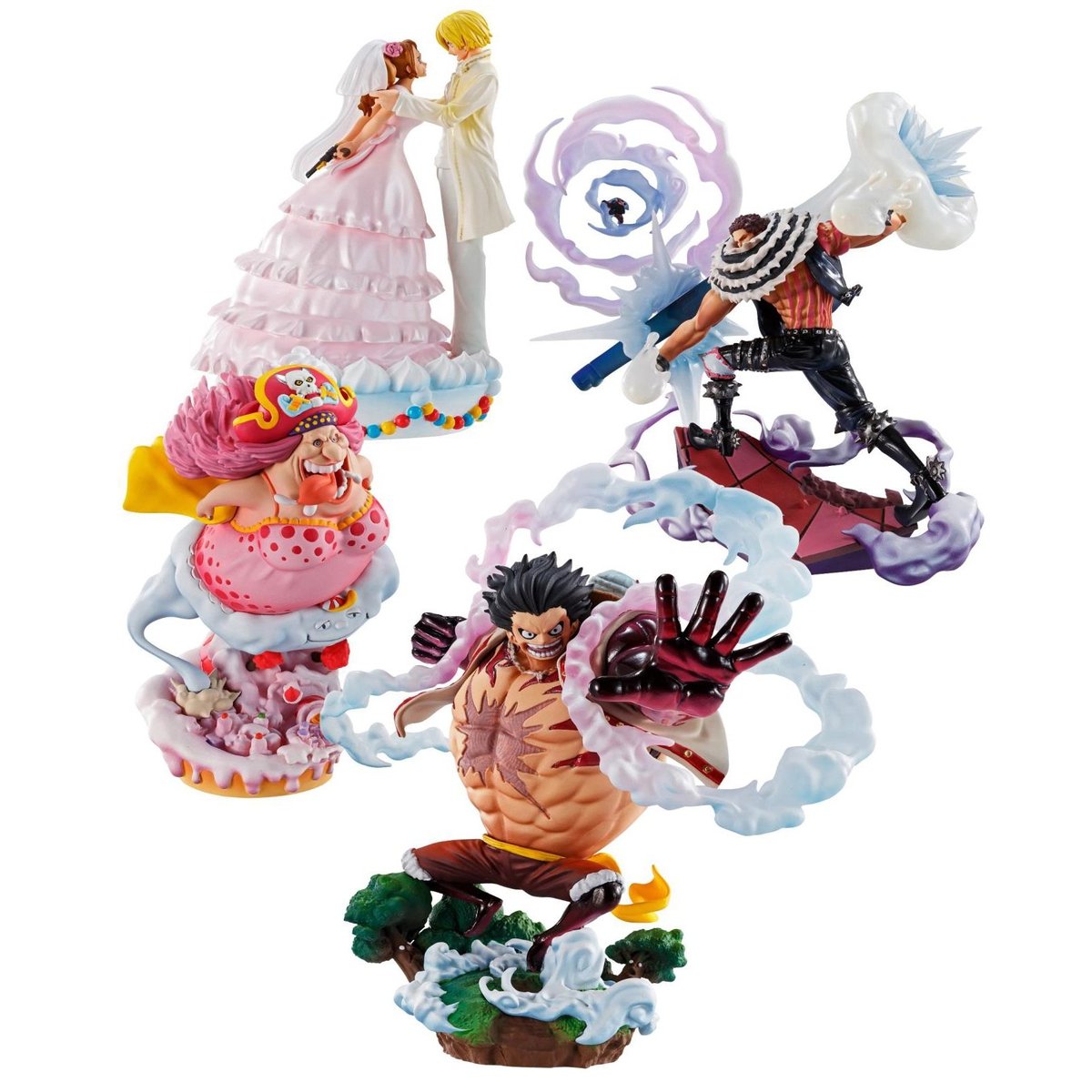One Piece Logbox Re: Birth Whole Cake Island Ver. (Limited Edition) (Complete Set of 4)-MegaHouse-Ace Cards &amp; Collectibles
