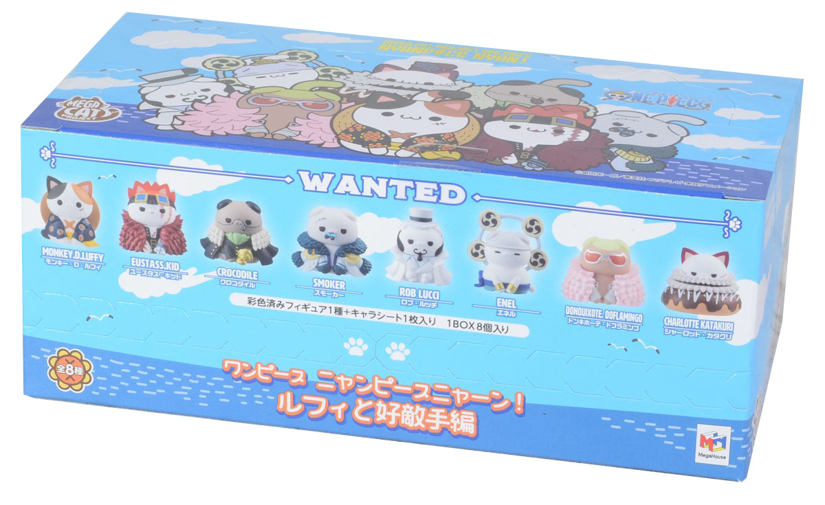 One Piece Mega Cat Project - "Luffy with Rivals" (NyanPieceNyan! ver.)-Single Box (Random)-MegaHouse-Ace Cards & Collectibles