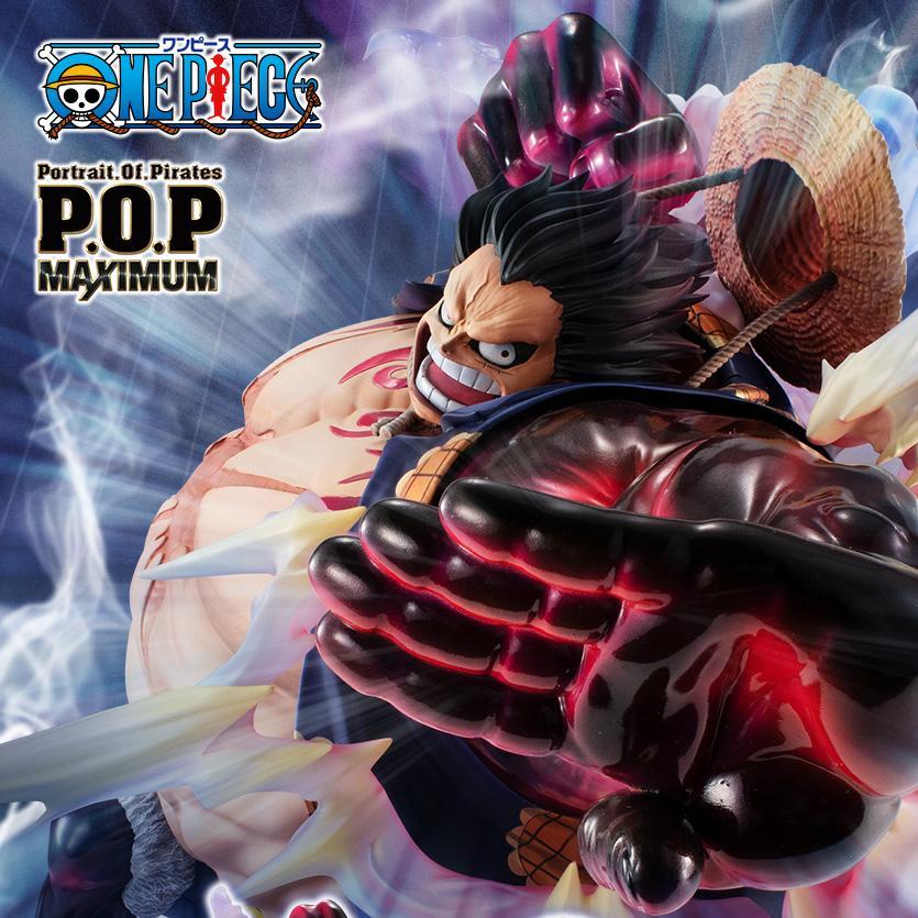 One Piece Portrait.Of.Pirates SA-MAXIMUM "Monkey D. Luffy Gear Four Bounce Man" Ver. 2-MegaHouse-Ace Cards & Collectibles