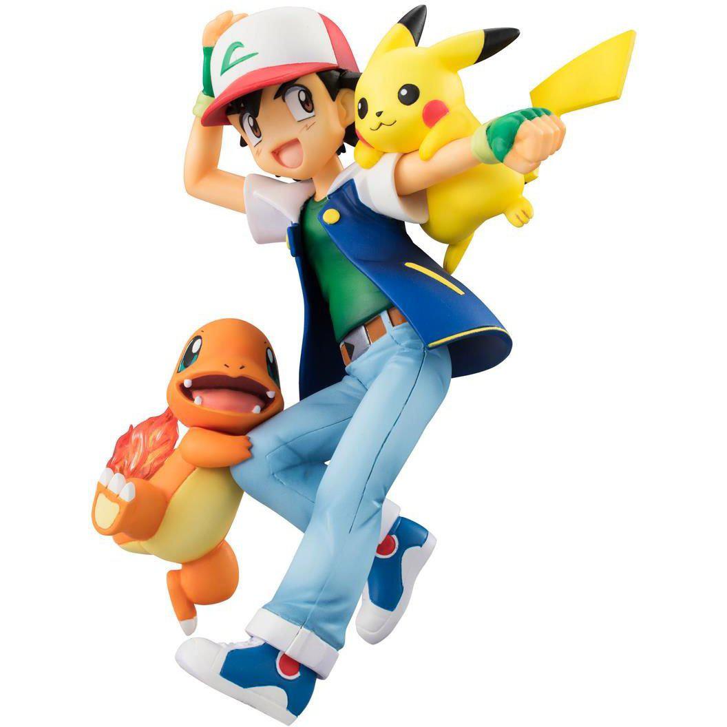 Pokemon G.E.M. Series &quot;Ash Ketchum, Pikachu, and Charmander&quot;-MegaHouse-Ace Cards &amp; Collectibles