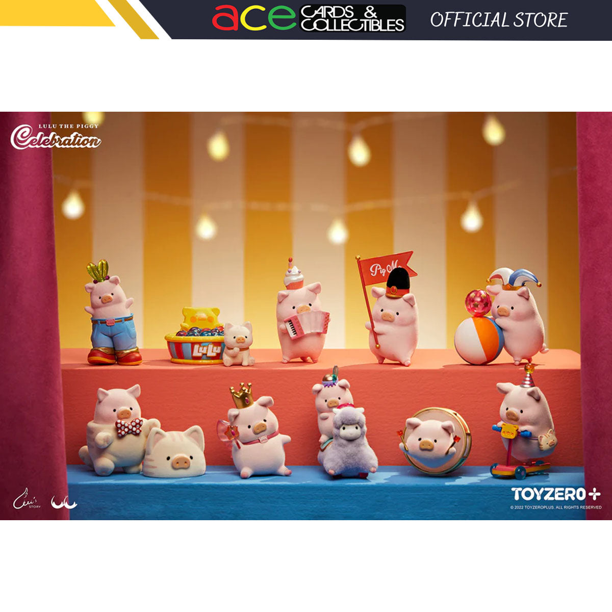 52TOYS Lulu The Piggy Celebration Series-Whole Display Box (8pcs)-Miniso-Ace Cards &amp; Collectibles