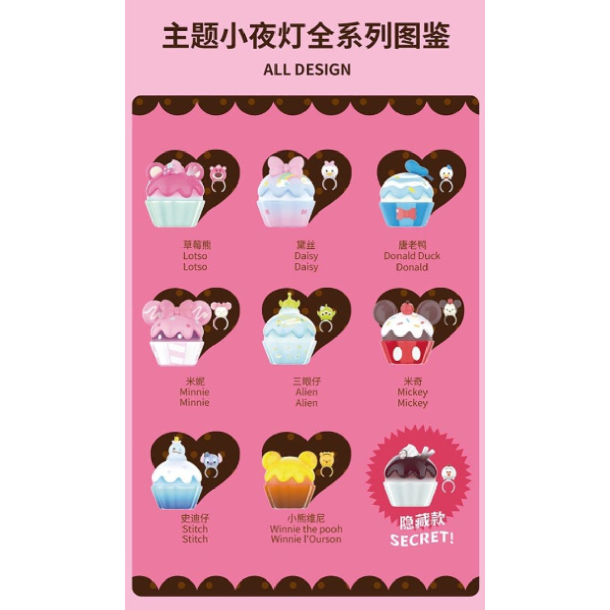 Miniso x Disney Tsum Tsum Characters Cupcake Meet In The Starlight Series-Single Box (Random)-Miniso-Ace Cards & Collectibles