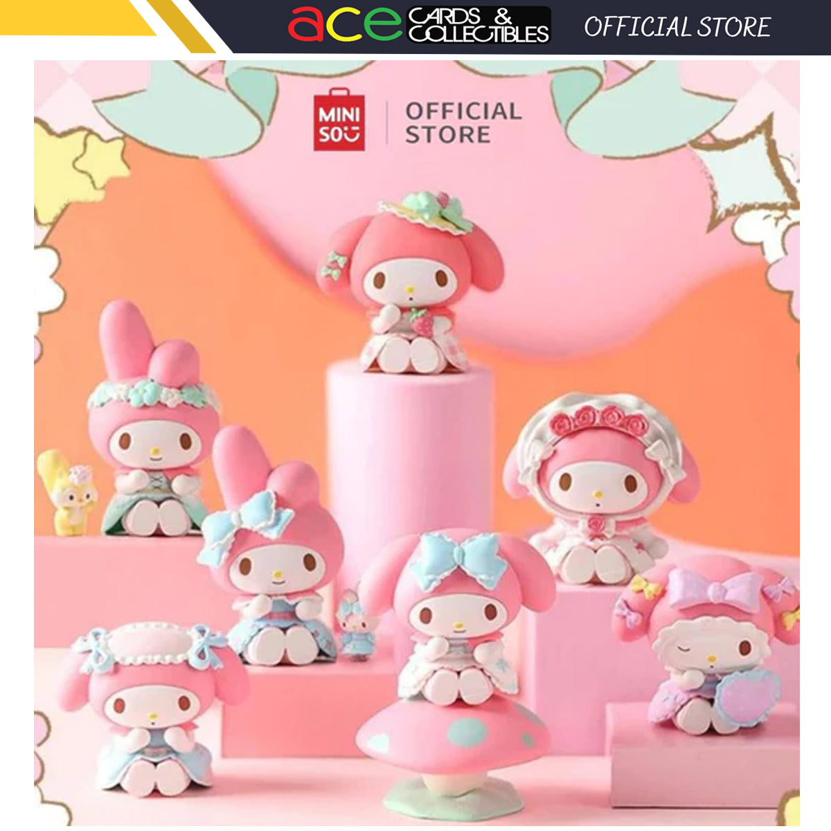 Miniso x Sanrio Characters My Melody Secret Forest Tea Party Series-Whole Display Box (6pcs)-Miniso-Ace Cards &amp; Collectibles
