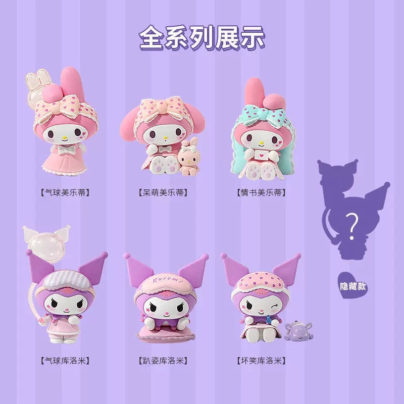 Miniso Sanrio Characters Bunny Series 6pcs Blind Box Cinnamon Kuromi Hello  Kitty