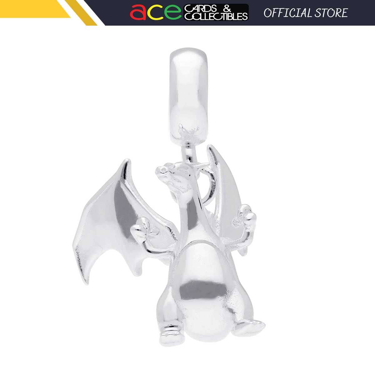 Pokémon Jewelry Sterling Silver Dangle Charm &quot;Charizard&quot;-Pokemon Centre-Ace Cards &amp; Collectibles