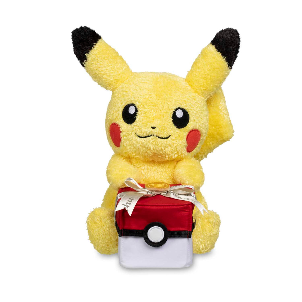 Pokémon &quot;Pikachu&quot; with Gift Box Plush-Pokemon Centre-Ace Cards &amp; Collectibles